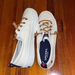 Sperry white boat sneakers